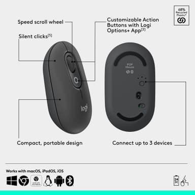Logitech POP Icon näppäimstö ja hiiri (grafiitti)