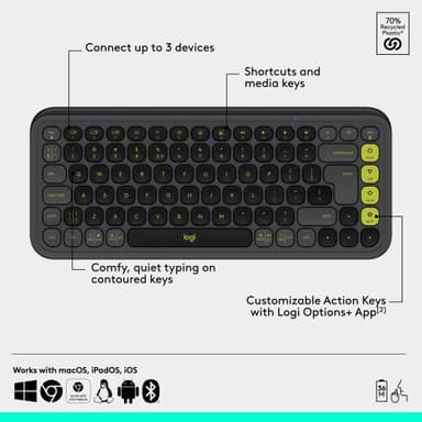 Logitech POP Icon näppäimstö ja hiiri (grafiitti)