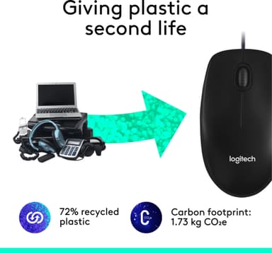 Logitech M100 langallinen hiiri (musta)