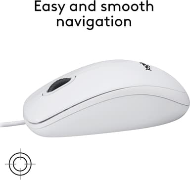 Logitech M100 langallinen hiiri (valkoinen)