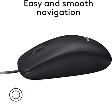 Logitech M100 langallinen hiiri (musta)
