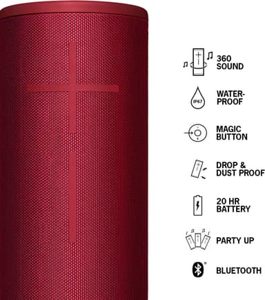 Ultimate Ears Megaboom 3 langaton kaiutin (punainen)