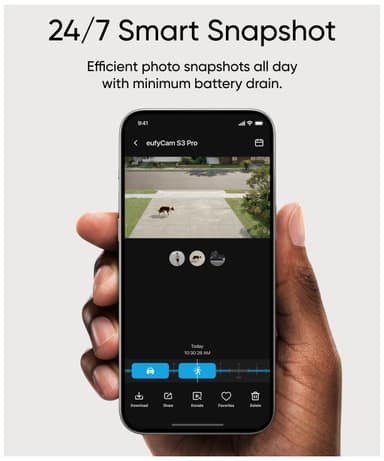 Eufy eufyCam S3 Pro 4K turvakamera (lisäkamera)