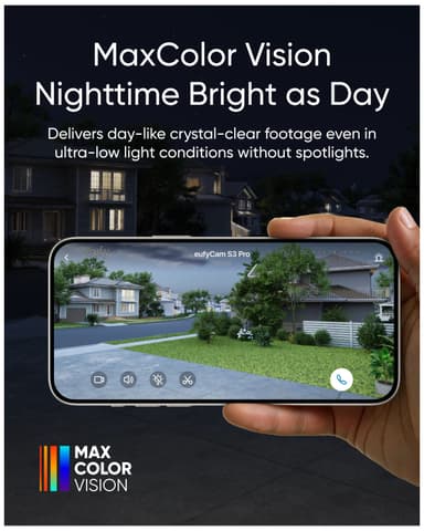 Eufy eufyCam S3 Pro 4K turvakamera (lisäkamera)