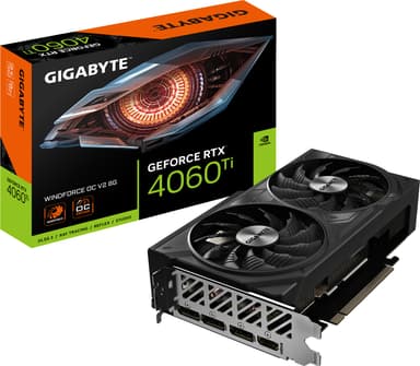 Gigabyte GeForce RTX 4060 Ti Windforce OC V2 näytönohjain (8 GB GDDR6)