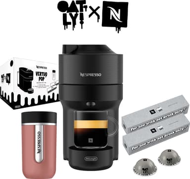 Nespresso Vertuo Pop x Oatly Value Pack by DeLongh kapselikone (musta)