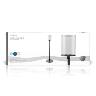 Nedis Kaiutinteline | Sopii käytettäväksi: Sonos® One SL™ / Sonos® One™ / Sonos® PLAY:1™ | Lattia | 3 kg | Kiinteä | ABS-Muovi / Teräs | Musta