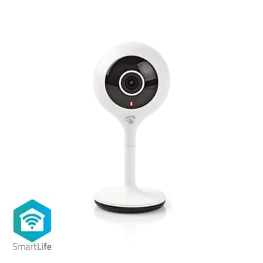Nedis SmartLife Sisäkamera | Wi-Fi | Full HD 1080p | MicroSD (ei sisälly) / Pilvipalvelutallennus (valinnainen) | Liiketunnistimella | Yökuvaus | Valkoinen