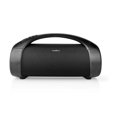 Nedis Bluetooth® Party Boombox | 6 tuntia | 2.0 | 50 W | Median toisto: AUX / USB | IPX5 | Linkitettävä | Kantokahva | Juhlavalot | Musta