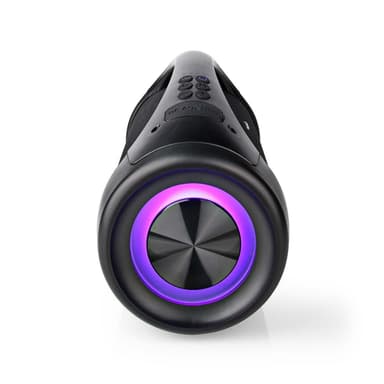 Nedis Bluetooth® Party Boombox | 6 tuntia | 2.0 | 50 W | Median toisto: AUX / USB | IPX5 | Linkitettävä | Kantokahva | Juhlavalot | Musta