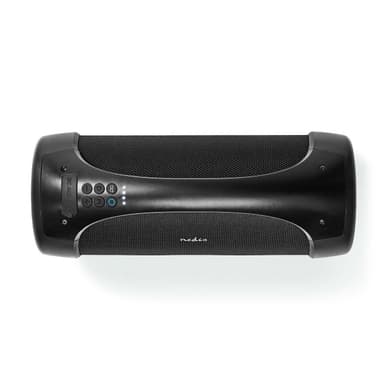Nedis Bluetooth® Party Boombox | 6 tuntia | 2.0 | 50 W | Median toisto: AUX / USB | IPX5 | Linkitettävä | Kantokahva | Juhlavalot | Musta