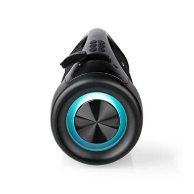 Nedis Bluetooth® Party Boombox | 6 tuntia | 2.0 | 50 W | Median toisto: AUX / USB | IPX5 | Linkitettävä | Kantokahva | Juhlavalot | Musta