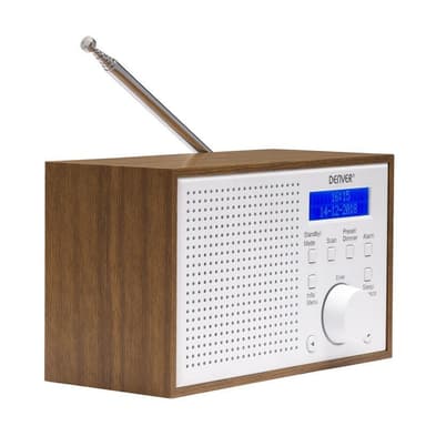 Denver FM/DAB+ Radio Trä/Vit