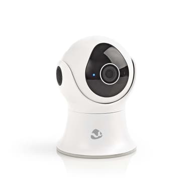 Nedis SmartLife Ulkokamera | Wi-Fi | Full HD 1080p | Kääntö/kallistus | IP65 | Pilvipalvelutallennus (valinnainen) / Sisäinen 16GB | 12 V DC | Liiketunnistimella | Yökuvaus | Valkoinen