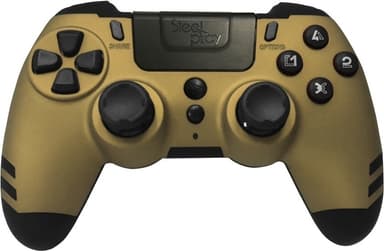 Steelplay MetalTech -langaton peliohjain, kultainen, PS4 / PS3 / PC