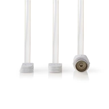 Nedis Koaksiaalikaapeli | IEC (Coax) Uros | Open | Niklattu | 50 Ohm | Suojaamaton | 1.90 m | Litteä | PVC | Valkoinen | Laatikko