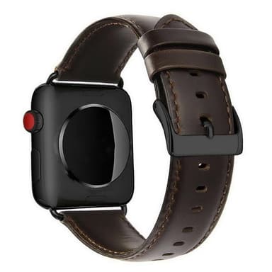 Kellonauha keinonahkaa Apple Watchille, 42/44/45mm, ruskea