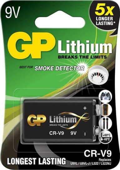 GP litiumparisto CR-V9 1-pack 1-pack