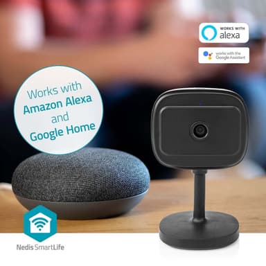 Nedis SmartLife Sisäkamera | Wi-Fi | Full HD 1080p | MicroSD (ei sisälly) / Onvif / Pilvipalvelutallennus (valinnainen) | Liiketunnistimella | Yökuvaus | Musta