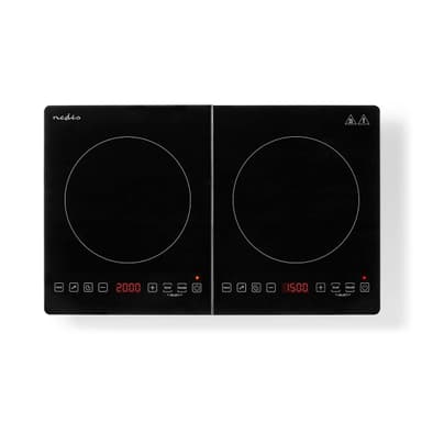 Nedis Induktiotaso | Keittoalueet: 2 | 3500 W | Ylikuumenemissuoja | Musta | Ajastin | Turbo-toiminta | Lapsilukko