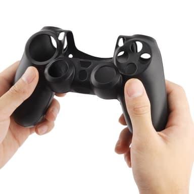 Silikonisuojus PS4-käsikonsolin ohjaimelle - musta