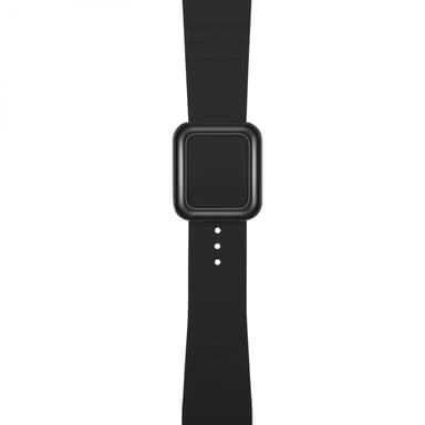 Silikoniranneke Apple Watchiin 42/44/45mm, Musta