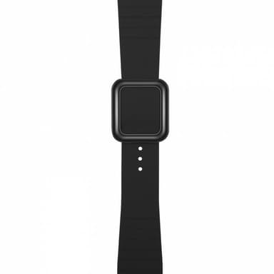 Silikoniranneke Apple Watchiin 42/44/45mm, Musta