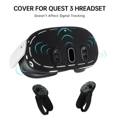 Meta Quest 3 VR Protective Shell -suojakuorelle, silikonisuojalle pölyltä putoamiselta