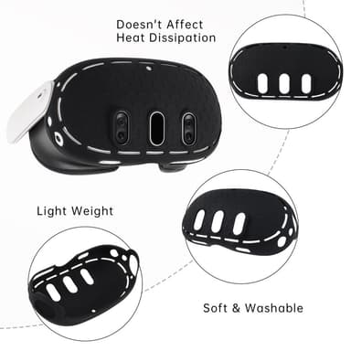 Meta Quest 3 VR Protective Shell -suojakuorelle, silikonisuojalle pölyltä putoamiselta