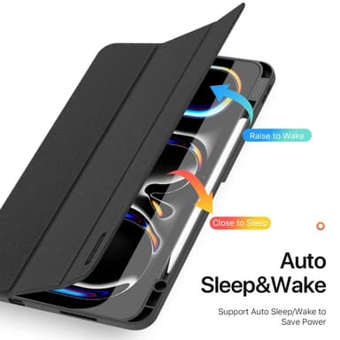DUX DUCIS Domo iPad Pro 13 (2024) Kolminkertainen jalusta - Musta