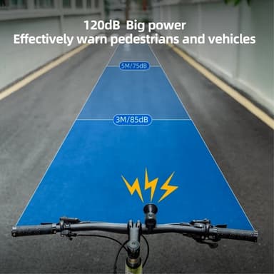 Electric Bike Bell Bell High Decibel polkupyörän ohjaustanko - Sininen