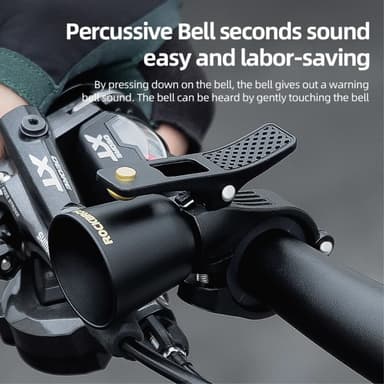 ROCKBROS Copper Alloy Bike Bell Bell polkupyörän ohjaustanko - musta