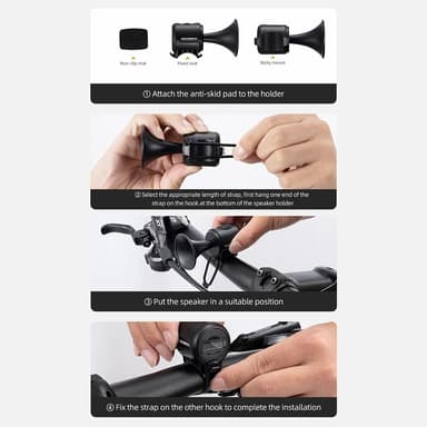Electric Bike Bell Bell High Decibel polkupyörän ohjaustanko - Punainen