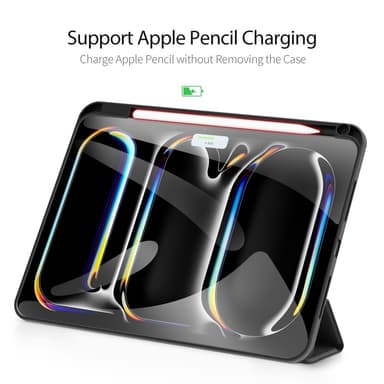 DUX DUCIS Domo iPad Pro 11 (2024) Kolminkertainen jalusta - Musta