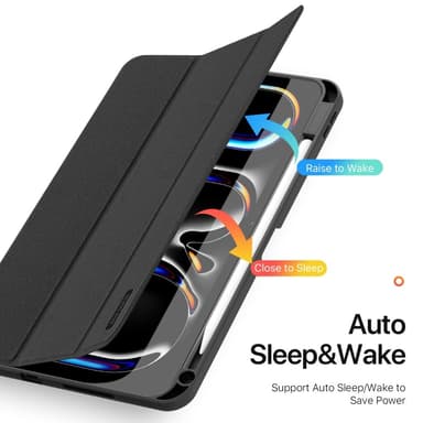 DUX DUCIS Domo iPad Pro 11 (2024) Kolminkertainen jalusta - Musta