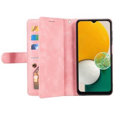 Samsung Galaxy S24 FE Kuori Vetoketjutaskulla ja 9 Korttipaikalla - RoseGold