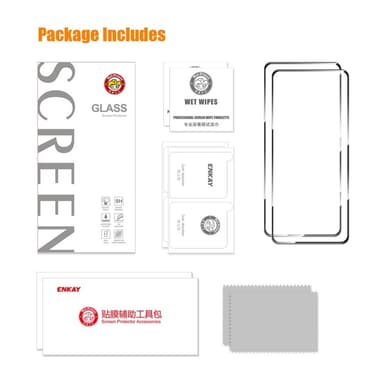 ENKAY HAT PRINCE 2Pcs Samsung Galaxy S24 FE Näytönsuoja Alumiini-Piilasi Kalvo