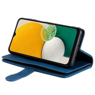 Samsung Galaxy S24 FE Kuori Vetoketjutaskulla ja 9 Korttipaikalla PU-nahasta