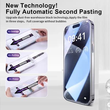 iPhone 16 Anti-spy Privacy Tempered Glass -näytönsuoja