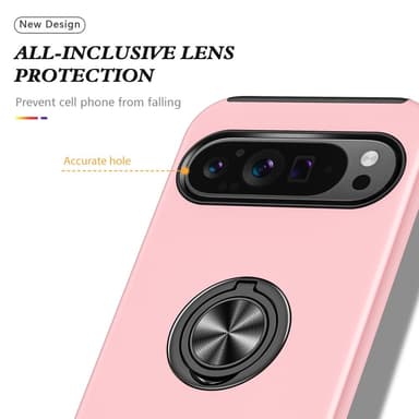 Google Pixel 9 / Pixel 9 Pro sormenrengasjalustan hybridikotelo