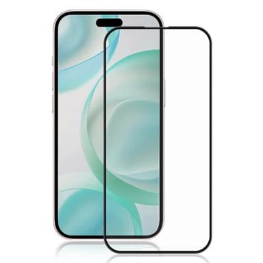 AMORUS iPhone 16 Pro Max Karkaistu Lasi Täysnäytön Suoja Silkkipainoreuna - Musta