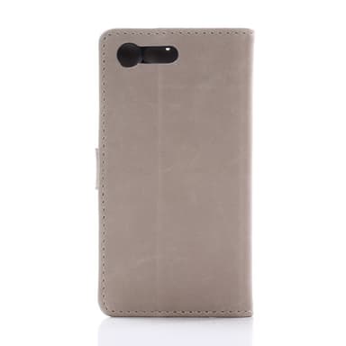Retro Lompakkoteline Sony Xperia X Compact - Musta