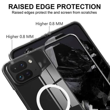 Google Pixel 9 Pro Fold 5G Magneettikotelo TPU + Akryyli Puhelimen Suojakuori, Yhteensopiva MagSafen Kanssa