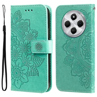 Xiaomi Redmi 14C Lompakkokotelo Kukka-Designilla ja Telineominaisuudella