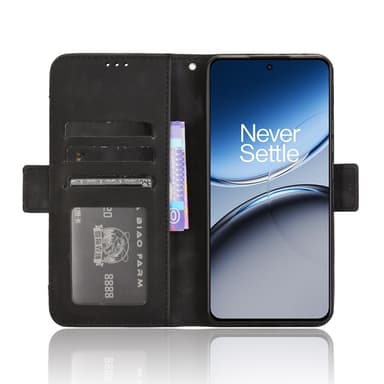 Wallet Stand Flip -puhelinkotelo OnePlus Nord 4 - musta