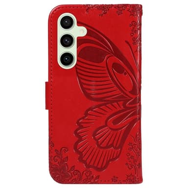 Samsung Galaxy S24 FE Kotelo Jalustallinen Lompakkokotelo Perhoskuvio