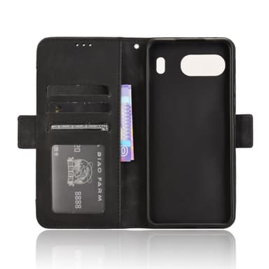 Wallet Stand Flip -puhelinkotelo OnePlus Nord 4 - musta