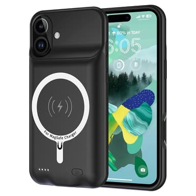 iPhone 16 kannettavalle laturikotelolle 7000 mAh PowerBank, joka on yhteensopiva MagSafen kanssa