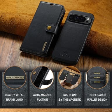 DG.MING Google Pixel 9 Pro XL Irrotettava 2-in-1-lompakkokansi