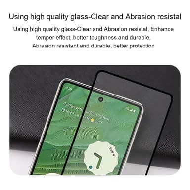 AMORUS Google Pixel 9 / Pixel 9 Pro Karkaistu Lasi Täysnäytön Suoja Silkkipainoreuna - Musta